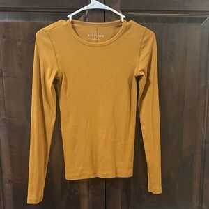EVERLANE THE LUXE RIB LONG-SLEEVE CREW SIZE XS